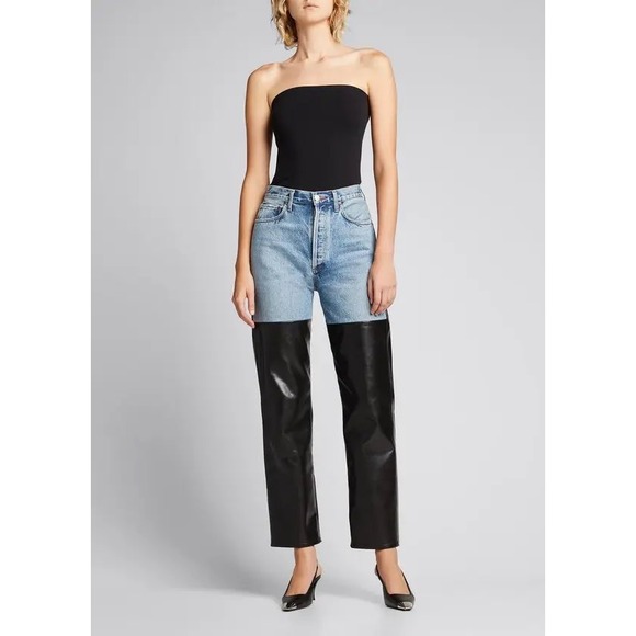 Agolde Pieced 90s Pinch Waist Jeans In Navigate/Detox Size 28
